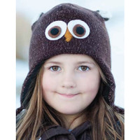 Brown Owl Knit Hat