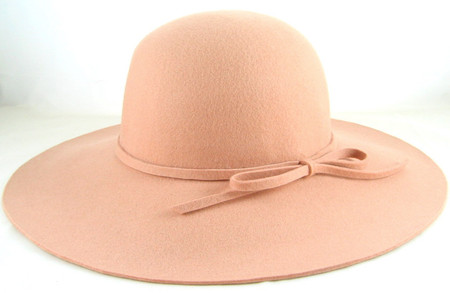 beige felt hat
