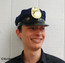 navy novelty police cap with badge