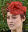 British Wedding Fascinator Hat in red