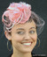 British Wedding Fascinator Hat in light pink