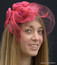 British Wedding Fascinator Hat pink