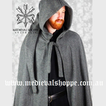 Men's Hooded Cloak (Grey) 