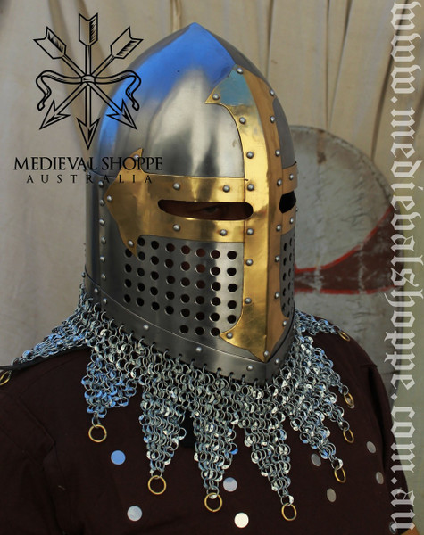 Super Heavy-Duty Medieval Battle Helm 