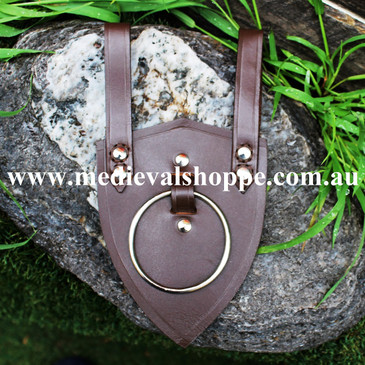 Brown Shield-Style Axe Frog (Belt Hanger)