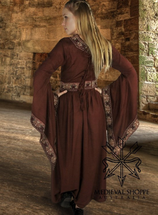 Maroon Medieval Dress