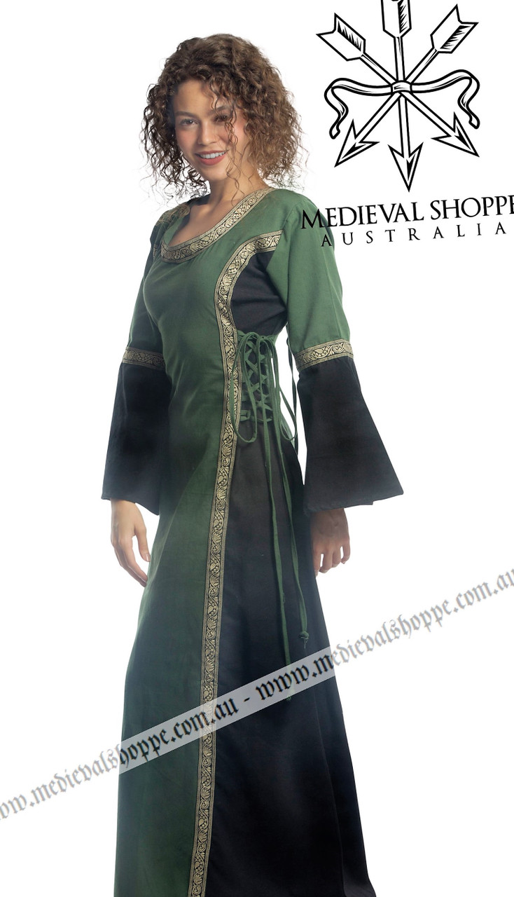 Green & Black Medieval Dress