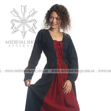 1402 Medieval Dress (Black & Red)