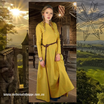 Yellow Nordic Medieval Dress (4899)