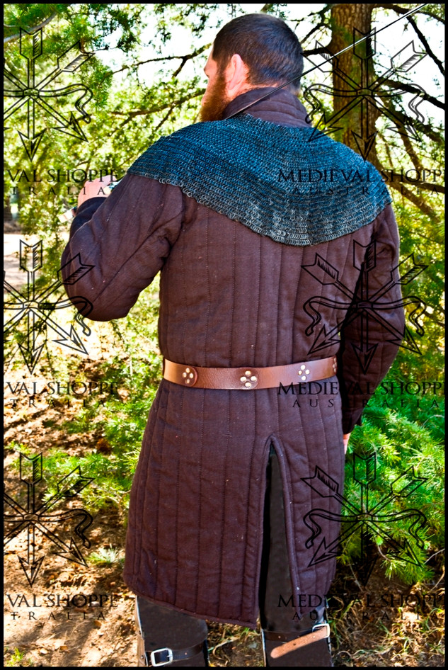 Brown Leather Studded Segmented Medieval Belt