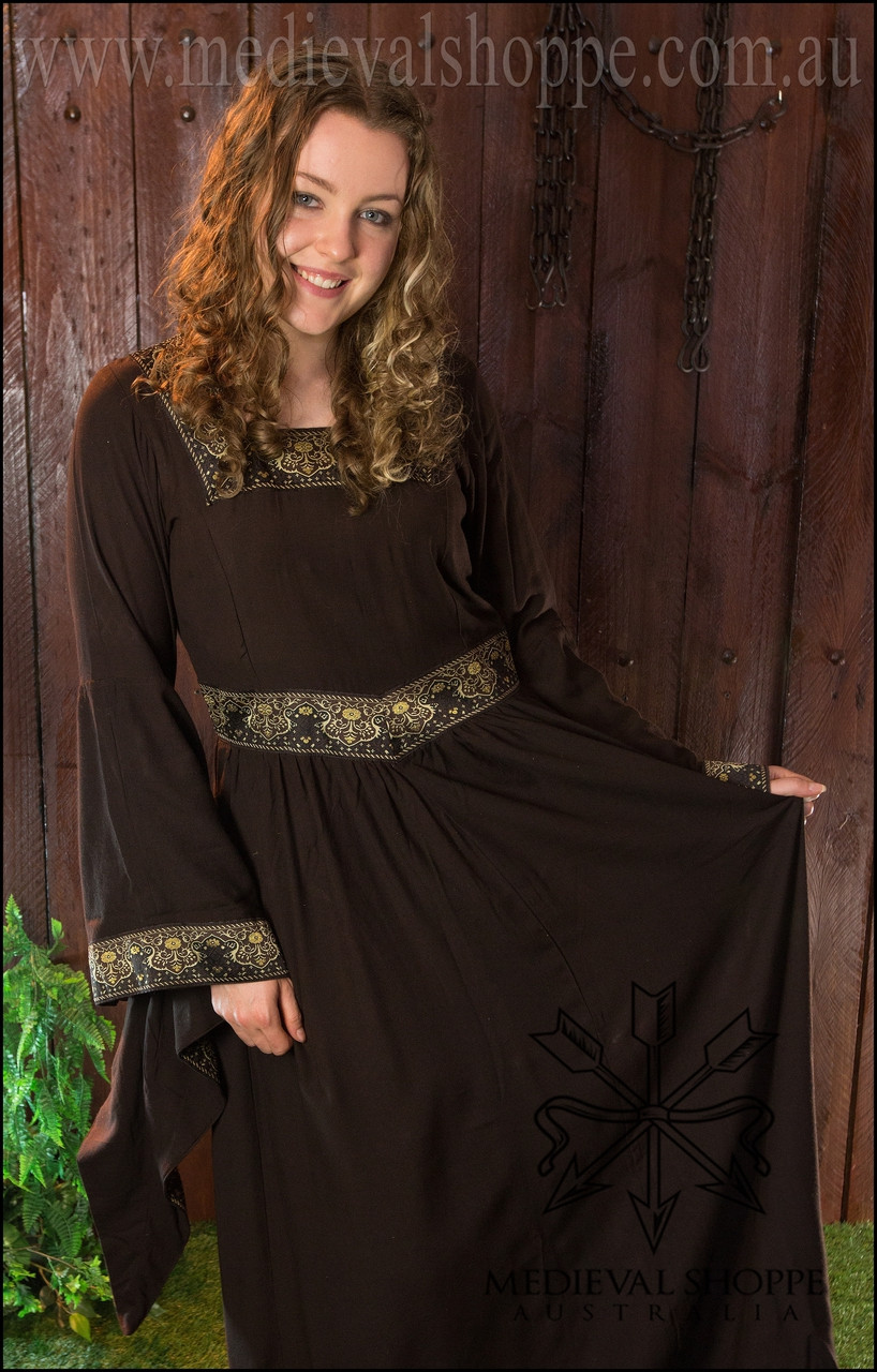 Brown Medieval Dress 2823