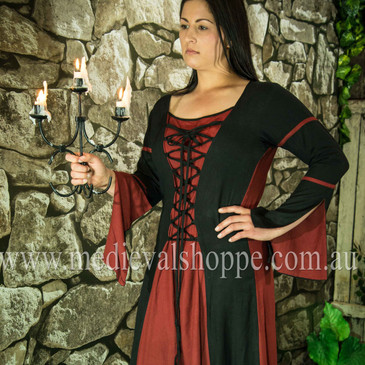 Red & Black Medieval Dress 