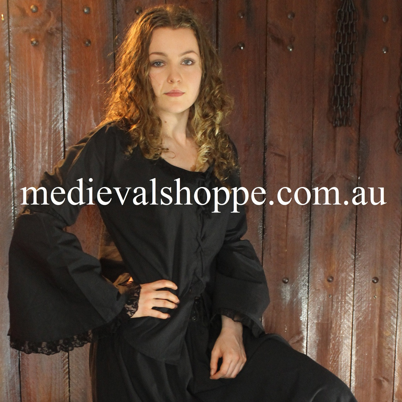 17th or 18th Century Wench Blouse (Black)
Steampunk Blouse