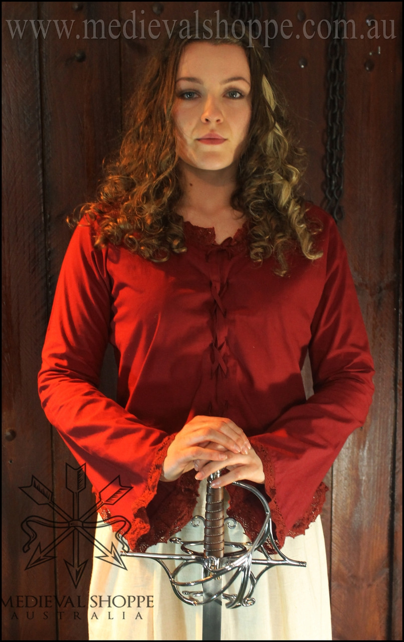 17th or 18th Century Wench Blouse (Red)