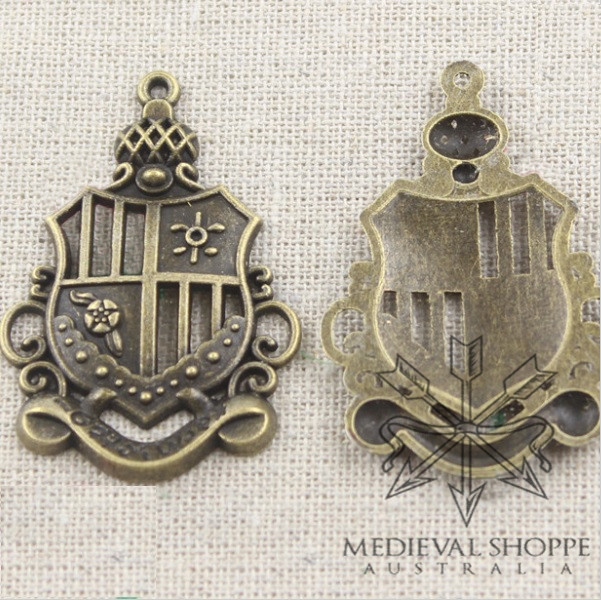 Antique Bronze Heraldic Crest 