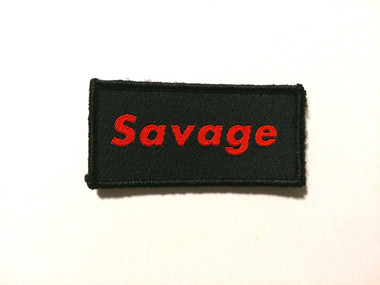 Savage - Morale Patch, Red and Black color way.