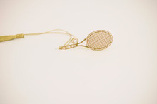 Single Tennis Racket Metal Bookmark