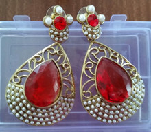 Big Stone Oval Shaped Earrings
