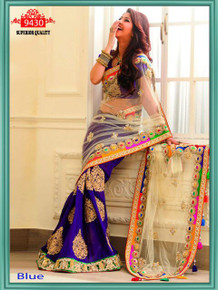 Purple & Beige Saree