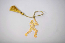 Cricketer Metal Bookmark