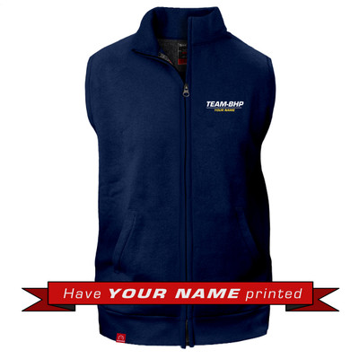 navy blue sleeveless hoodie