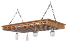 Wine Glass Rack in Solid Red Oak - 40+ Glasses