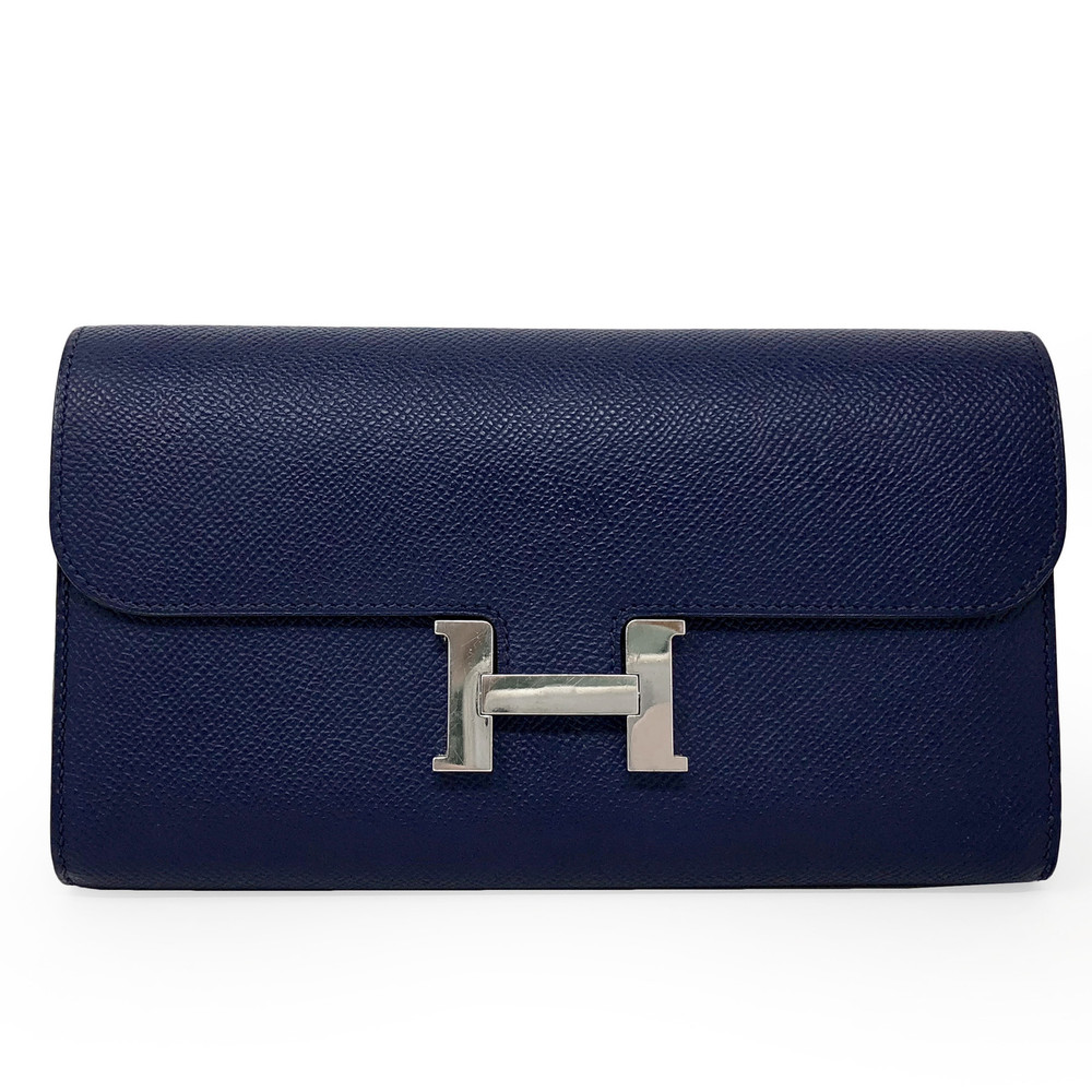 Hermès Bleu Sapphire Constance Wallet at Secondi