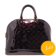 Louis Vuitton Burgundy Alma Handbag