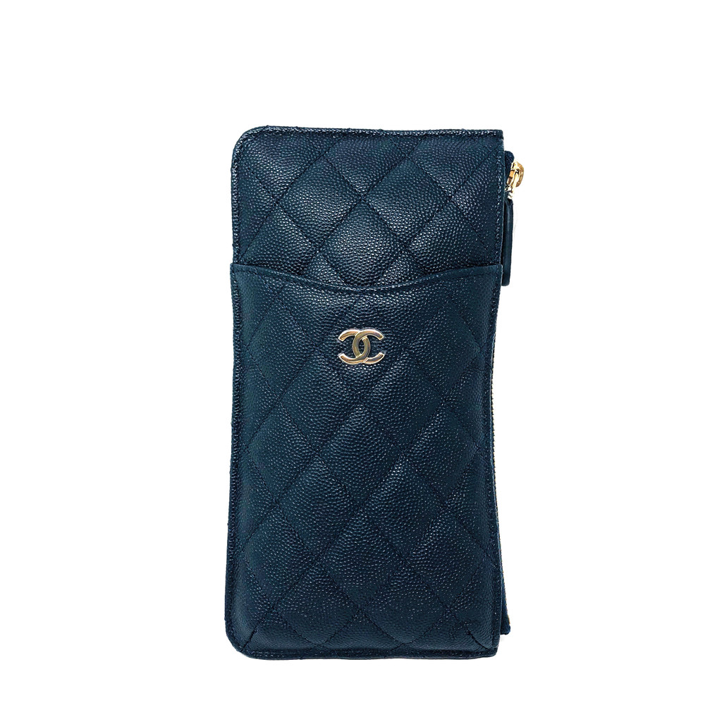 Chanel Navy Phone Wallet at Secondi Consignment