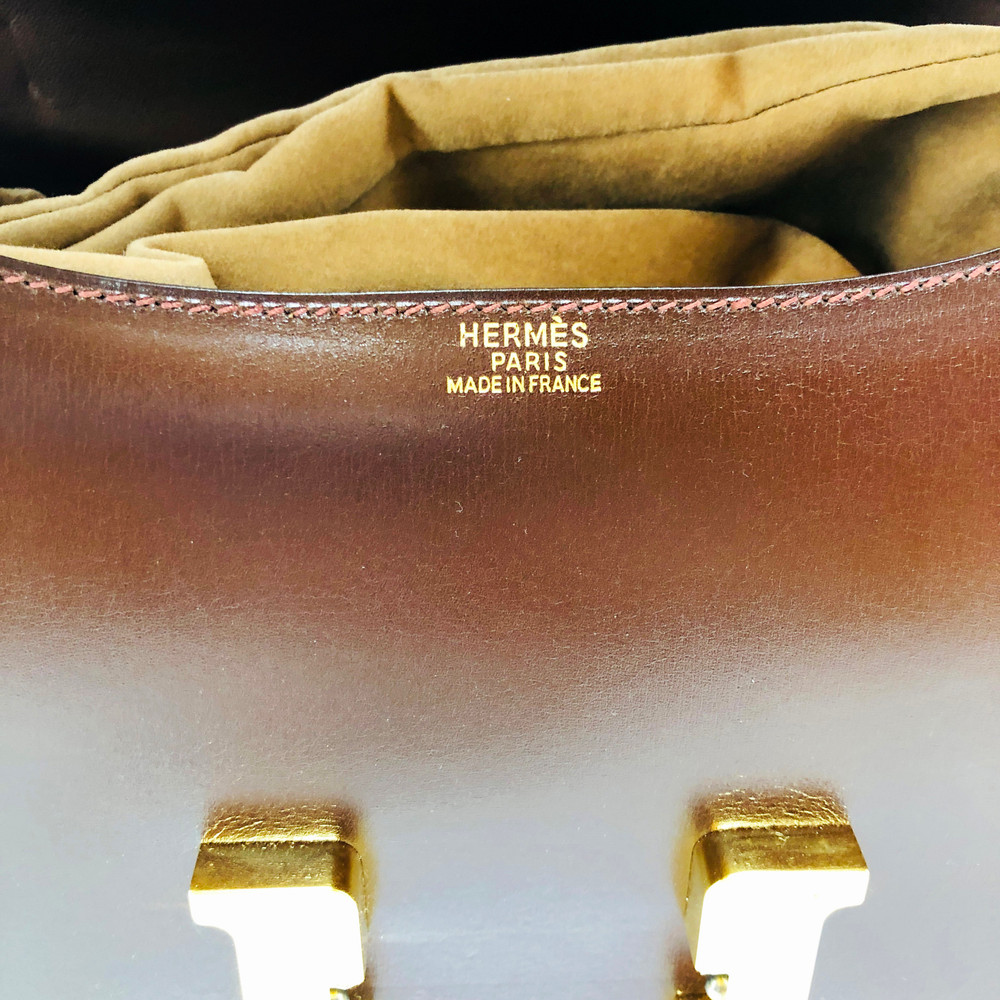 Image of Black box leather Constance bag, Hermes, 2001 (photo)