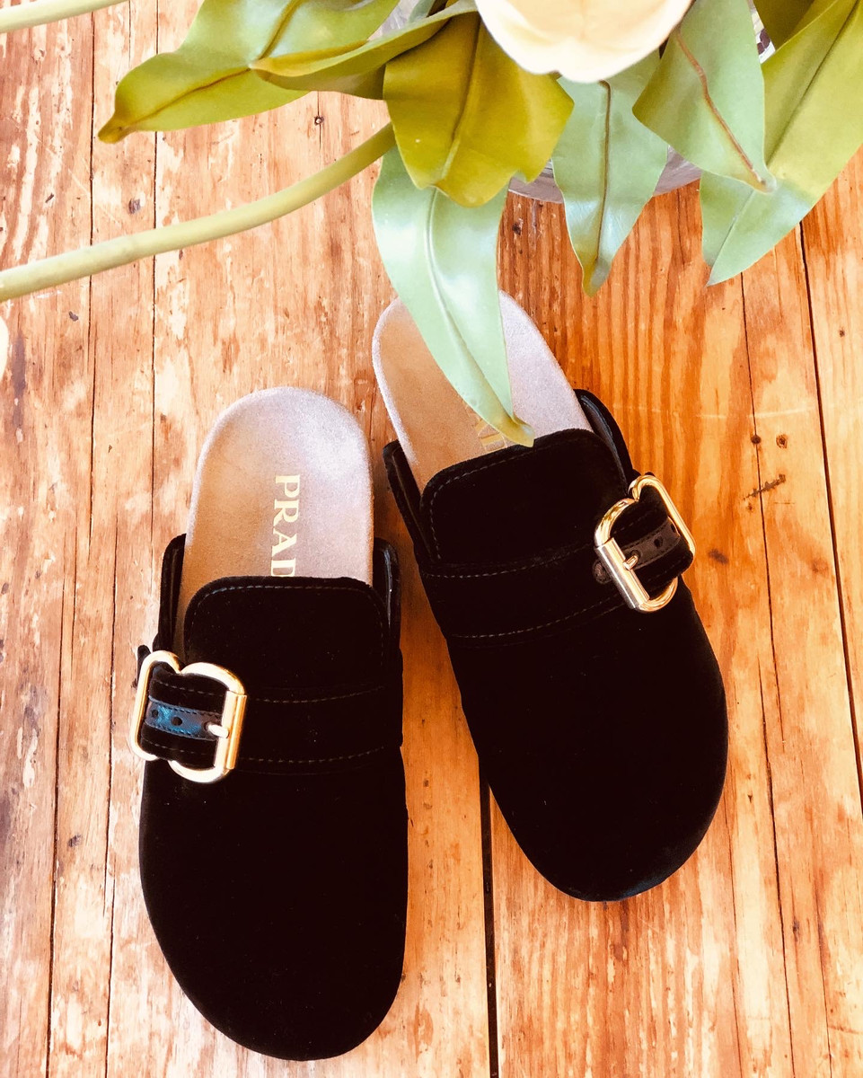 prada velvet mules