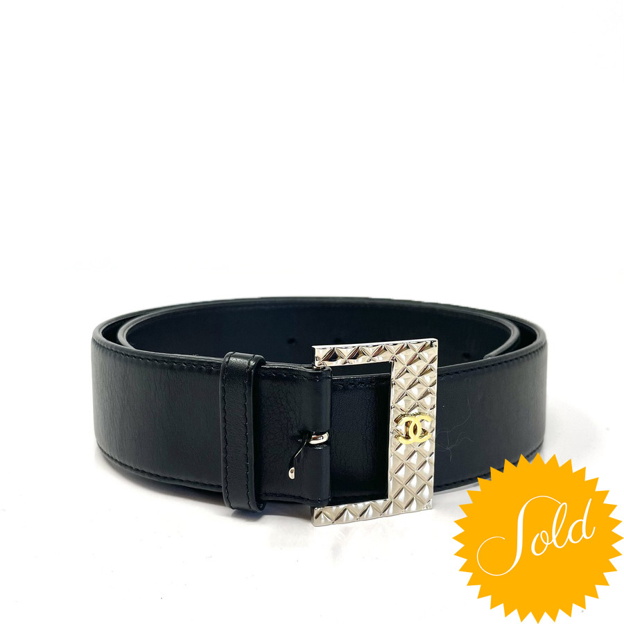 Chanel black leather belt – Les Merveilles De Babellou