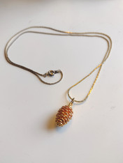 Private Lisiting No Label Gold Tone Acorn Necklace