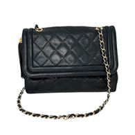 Chanel Black Quilted Purse with Tassel 