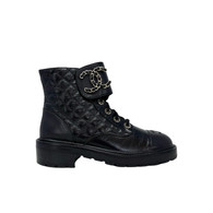Chanel Black Leather Boots