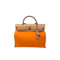 Hermes Orange Canvas "Herbag"