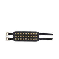 Valentino Black Leather Studded Bracelet