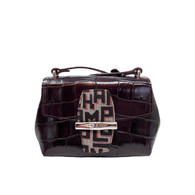 Longchamp Plum Purple Crocodile Purse