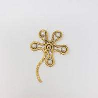 Chanel Gold-Tone Spiral Flower Brooch