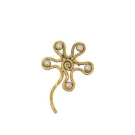 Chanel Gold-Tone Spiral Flower Brooch