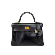 Private Listing Hermes Black Leather Kelly Purse