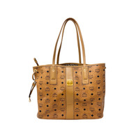 MCM Tan Monogram Tote with Pouch