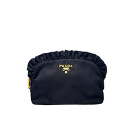 Prada Black Pouch Ruffle