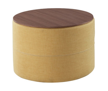 Linnea Medium Ottoman - Yellow Fabric