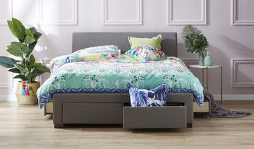 Jersey Double Bed Frame - Dark Grey