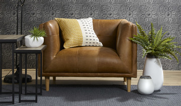 Fusion Leather Armchair - Natural