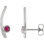 JE - Zircon Ear Climbers #2 - Sterling Silver