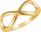 14k Infinity Ring Size 7