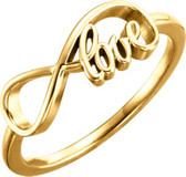 14k Love Infinity Design Ring