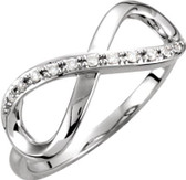 14k .05 CTW Diamond Infinity Ring